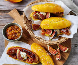 Kürbis-Dog mit Chutney