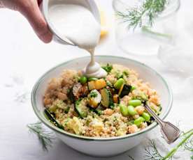 Salade verte croquante au quinoa