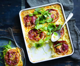 Flan de poireau et pancetta