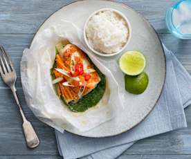 Fragrant Asian fish parcels (Skinnymixers)