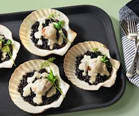 Riso Venere con capesante