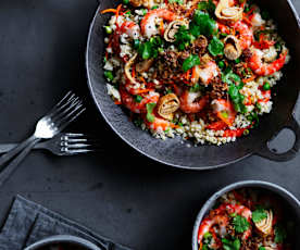 Cheat's cauliflower fried rice