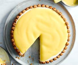 Cheesecake al limone con crunch di nocciole