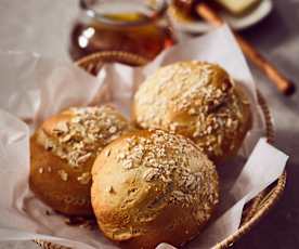 Weizen-Hafer-Brötchen