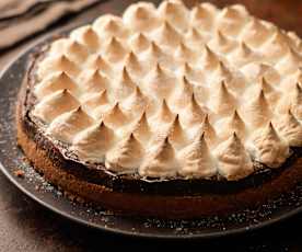 Cheesecake de chocolate con merengue