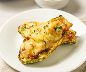 Calabacitas rellenas al vapor