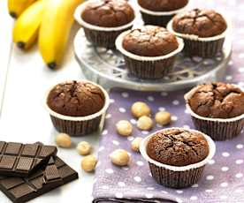 Brownie con noci e banana