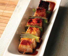 Schwertfisch-Spieße mit Teriyaki-Sauce