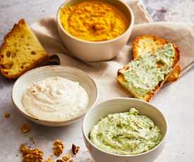 Tris di salse per aperitivo