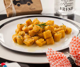 Chicche di carote all'erba cipollina