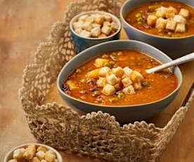 Zuppa di legumi e verdure