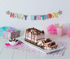 Triple treat ice cream cake