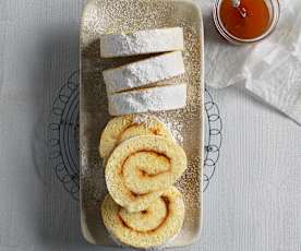 Schnelle Biskuitroulade