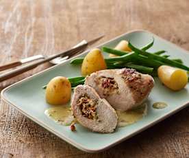 Gefüllte Pouletbrüstchen mit Cranberry-Pesto