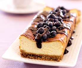 Cheesecake de mora azul