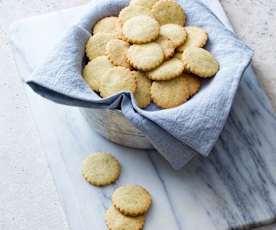 Macadamia and Parmesan biscuits