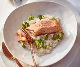 Marinierter Gewürzlachs mit Romanesco-Risotto