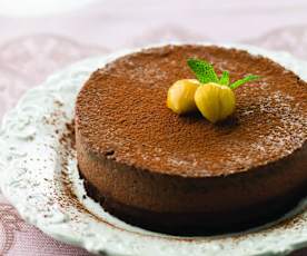 Marquise de castanha e chocolate