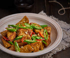 青椒炒臭豆腐