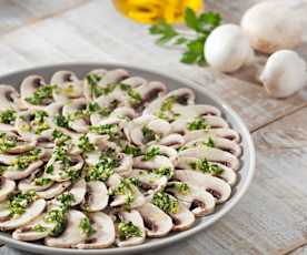 Champiñones en vinagre