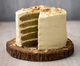 Almond and Matcha Cake