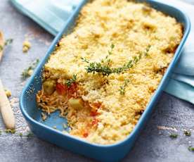 Crumble tomate-fenouil