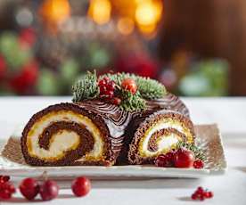 Tronchetto di Natale al cioccolato e arancia