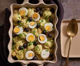 Bacalhau ibérico: à Gomes de Sá com molho pil pil