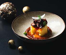 Coulant de patata con rabo de ternera