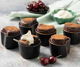 Steamed chocolate sponges