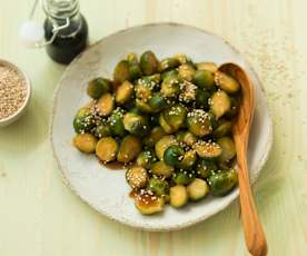 Varză de Bruxelles cu susan