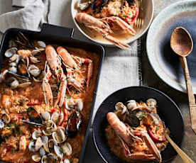 Arroz de marisco para 12 pessoas