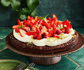 Erdbeer-Brownie-Kuchen