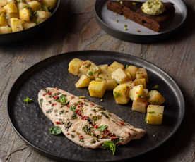 Patates Salatalı Çipura, Çikolatalı Kek