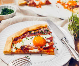 Galette de desayuno con huevo frito