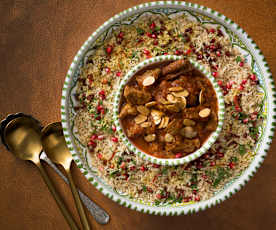 Moroccan lamb with pilaf