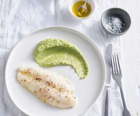 Filetti di trota con purea di broccoli