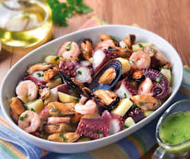 Insalata di mare con citronette all'aglio