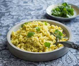 Spiced cauliflower pilau