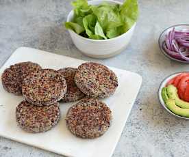 Hamburguesa de porotos azuki