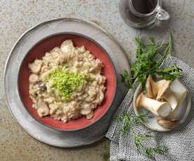 Rotwein-Pilz-Risotto