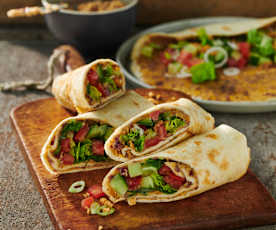 Wraps mit Curry-Bohnen-Paste