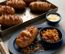 Hasselback Potatoes with Shallot Compote