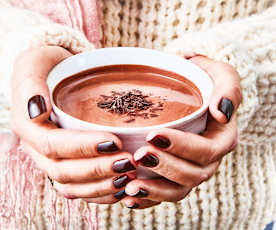 Chocolat chaud au lait de coco