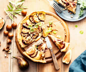 Tarte au boudin blanc et aux figues