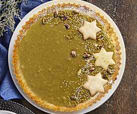 Crostata natalizia con crema di pistacchi