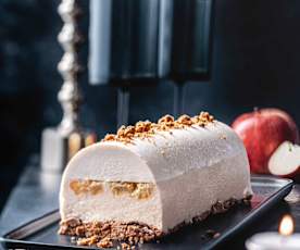 Bûche pomme-caramel au beurre salé