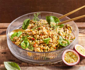 Lauwarmer Buchweizensalat mit Kräutern