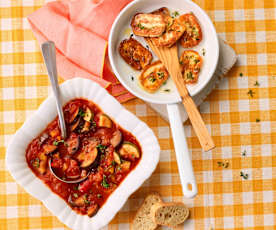 Ratatouille-Eintopf mit Halloumi