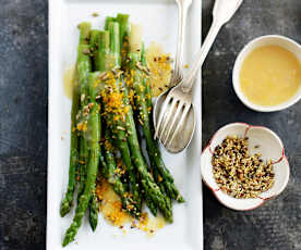 Asperges sauce à l'orange